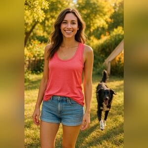 Small American Eagle Outfitters Pink Tank Top Minimalist Everyday Essentials